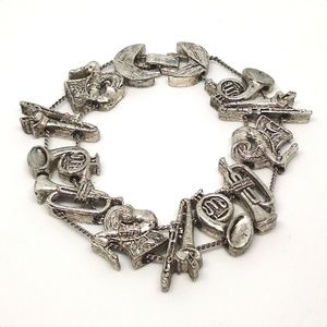 Band themed slider bracelet